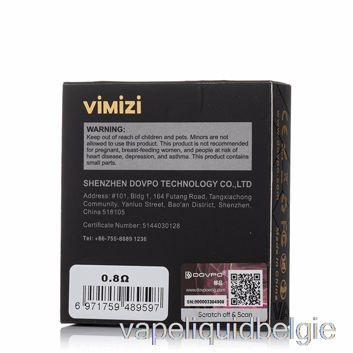 Vape België Dovpo Vimizi Vervangende Pods 0.8ohm Pods